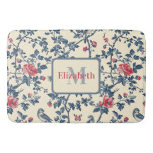 Toile rouge et bleue de Jouy Personnalisé