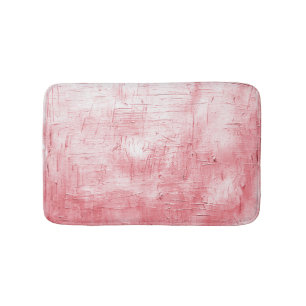 Tapis De Bain Toile rouge métallique : Elégance de la brosse.