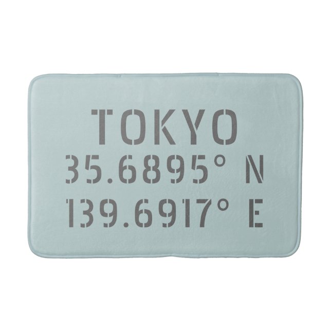 Tapis De Bain Tokyo Latitude Longitude (Devant)