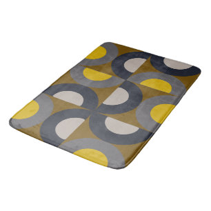 Tapis De Bain Tonnerre de moutarde de bronze moderne du milieu d