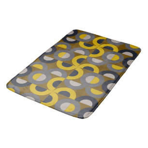 Tapis De Bain Tonnerre de moutarde de bronze moderne du milieu d