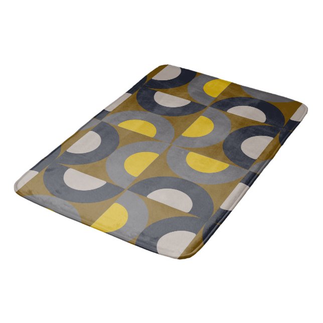 Tapis De Bain Tonnerre de moutarde de bronze moderne du milieu d (Angle)