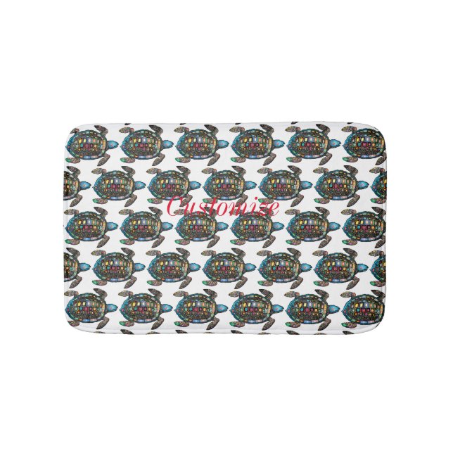 Tapis De Bain Tonnerre de tortue de mer (Devant)