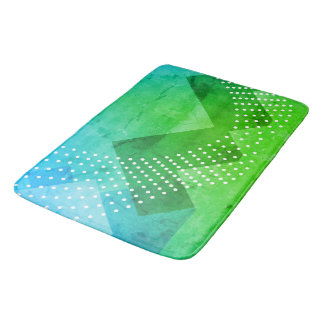 Tapis De Bain Tons bleu vert déprimé