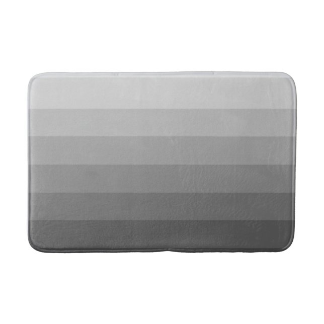 Tapis De Bain Tons Gris Ombre Gradient (Devant)