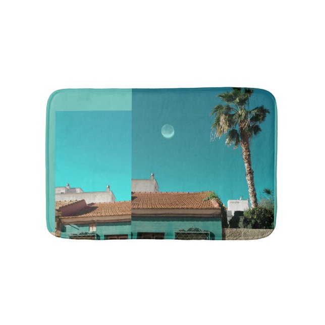 Tapis De Bain Torrevieja en Orange et Turquoise (Devant)