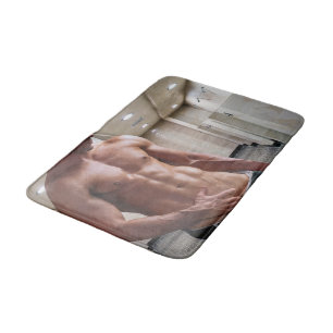Tapis De Bain Torse d'homme musclé torse nu sixpack de SlipperyJ