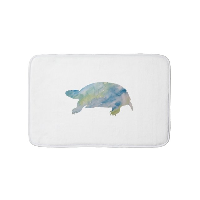 Tapis De Bain Tortue Aquarelle Peinture Bain Mat (Devant)