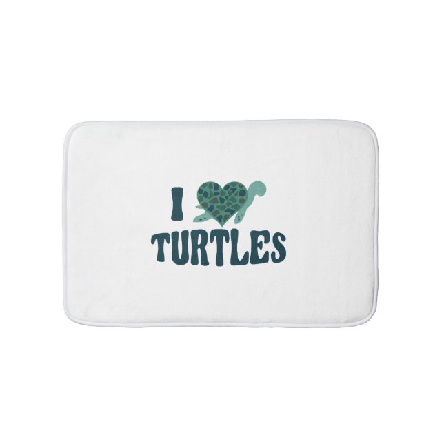 Tapis De Bain Tortue de mer Coeur J'aime (Devant)