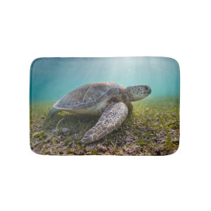 Tapis De Bain Tortue de mer verte à la baie du crépuscule  