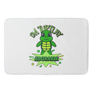 Tapis De Bain Tortue Mignonne Citation Drôle Totalement Adorable