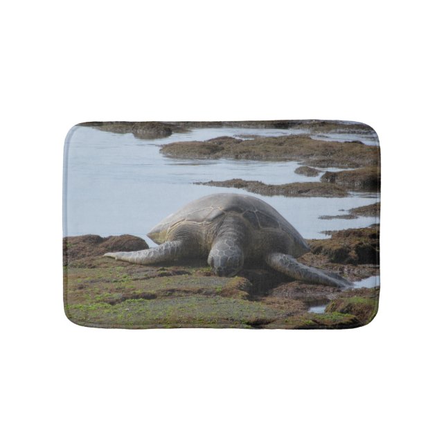 Tapis De Bain Tortue se reposant sur les roches (Devant)