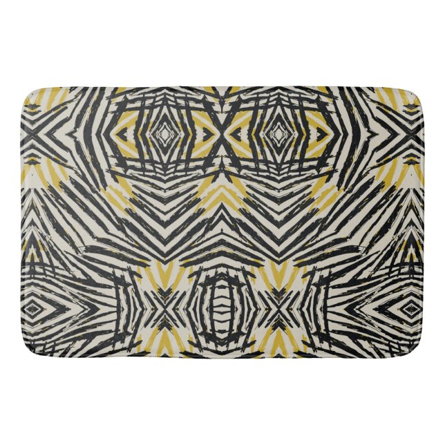 Tapis De Bain Touches de couleur et lignes dynamiques (Devant)