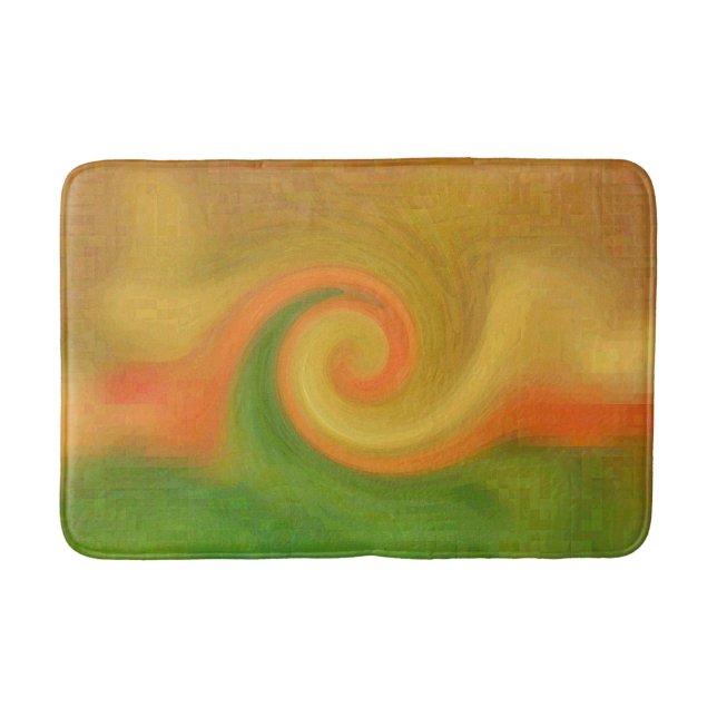 Tapis De Bain Tourbillon abstrait d'automne en pixels (Devant)