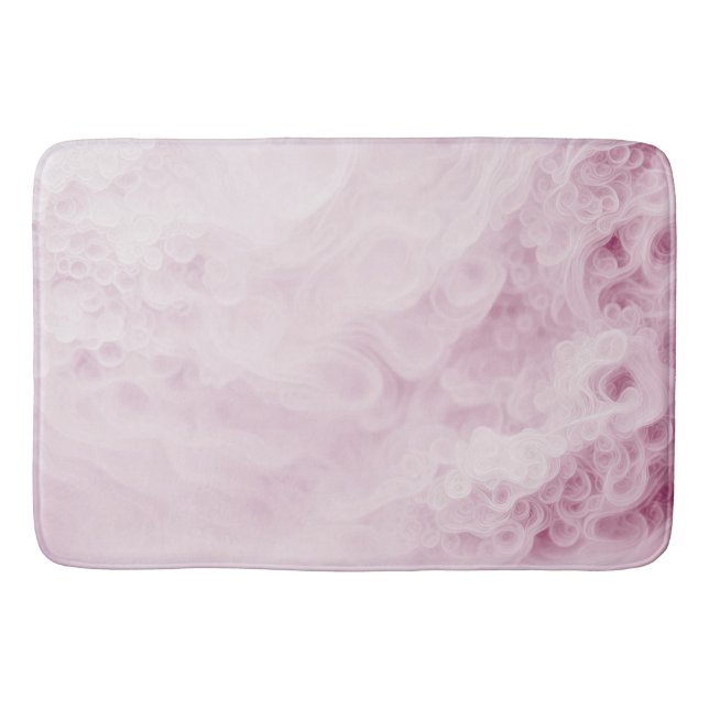 Tapis De Bain Tourbillon Abstrait Rose Pastel (Devant)