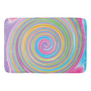 Tapis De Bain Tourbillon arc-en-ciel coloré