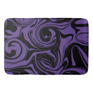 Tapis De Bain Tourbillon en marbre rouge et noir