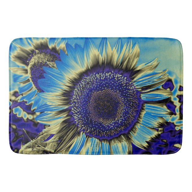 Tapis De Bain Tournesol Bleu (Devant)