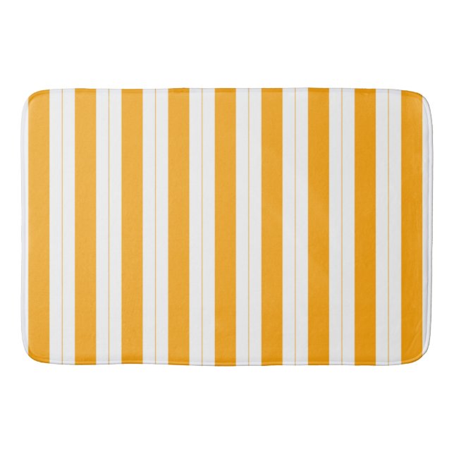 Tapis De Bain Tournesol Orange Jaune rayé (Devant)