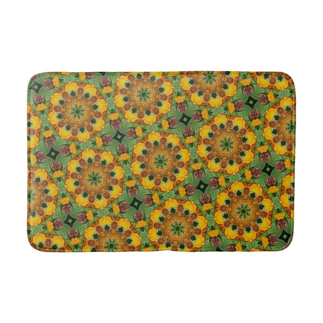 Tapis de bain Tournesol Rétro (Devant)