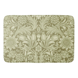 Tapis De Bain Tournesol William Morris Vintage Olive Damask