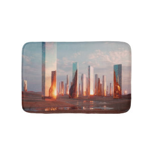 Tapis De Bain Tours Miroirs Surréalistes Futuristes Dans Le Dése