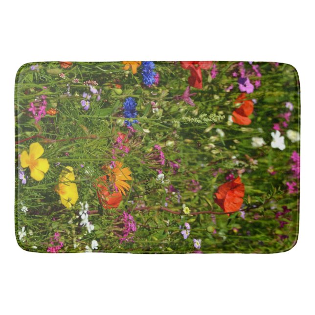 Tapis De Bain toutes sortes de belles fleurs (Devant)