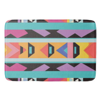 Tapis De Bain Traces et formes Mélange Motif