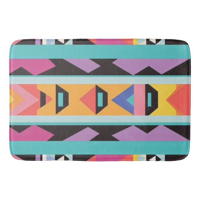 Tapis De Bain Traces et formes Mélange Motif (Devant)