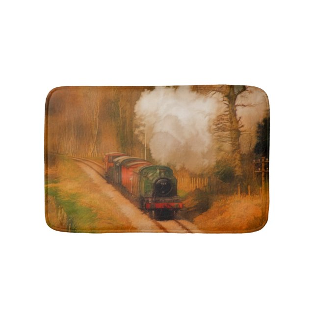 Tapis De Bain Train à vapeur pour Trainspotters Art (Devant)