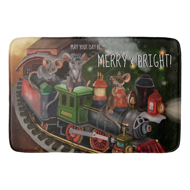 Tapis De Bain Train de vacances Merry Mouse (Devant)