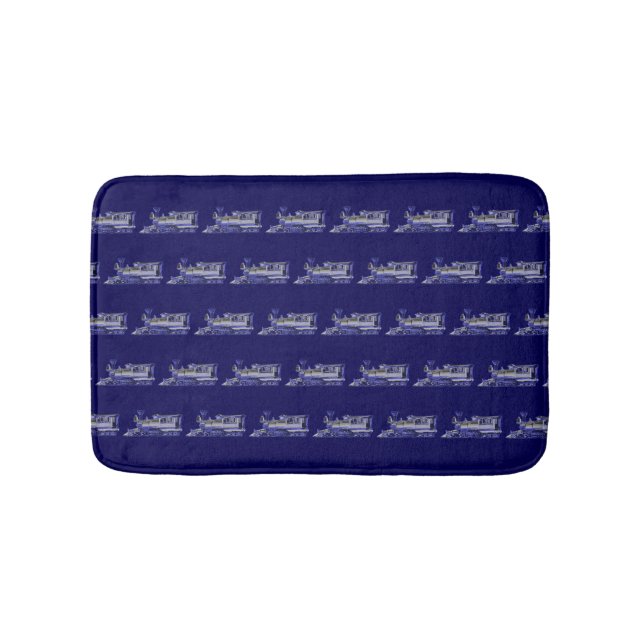 Tapis De Bain Train Ride (arrière - plan bleu) (Devant)