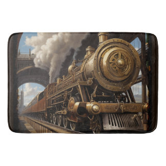 Tapis De Bain Train Steampunk et pont victorien