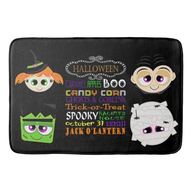 Tapis De Bain Traitements Et Craintes D'Halloween (Devant)