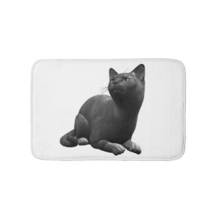 Tapis De Bain Tranquille Mat de bain de chat noir