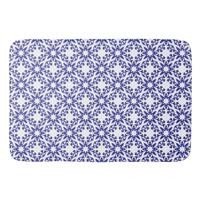 Tapis De Bain Trellis Bleu Royal (Devant)
