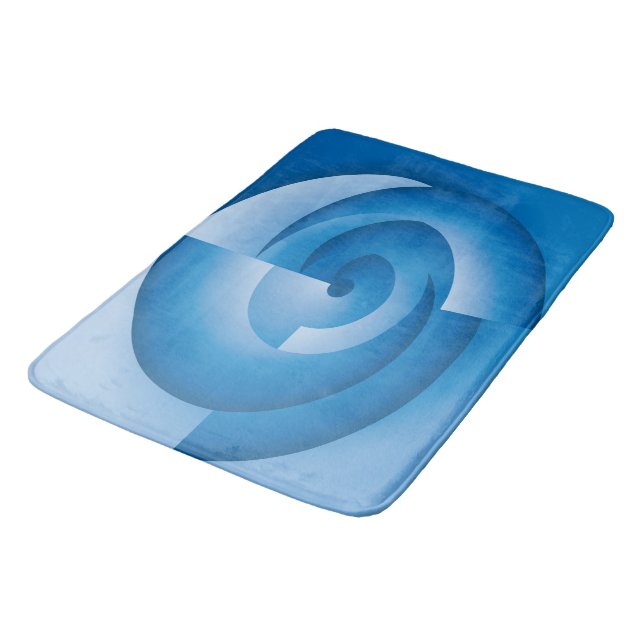 Tapis De Bain Triangles bleus tournant (Angle)