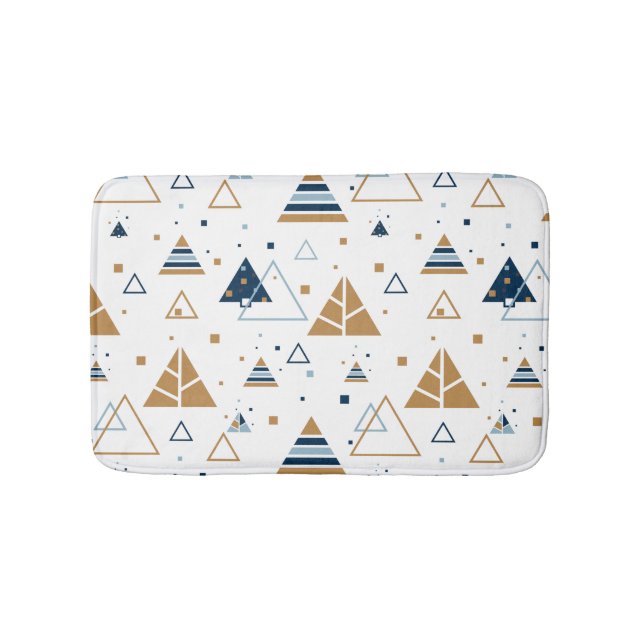 Tapis De Bain Triangles géométriques modernes Motif 2 (Devant)