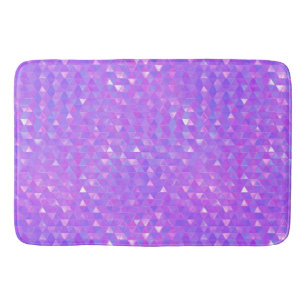 Tapis De Bain Triangles Tendance violet rose Motif géométrique