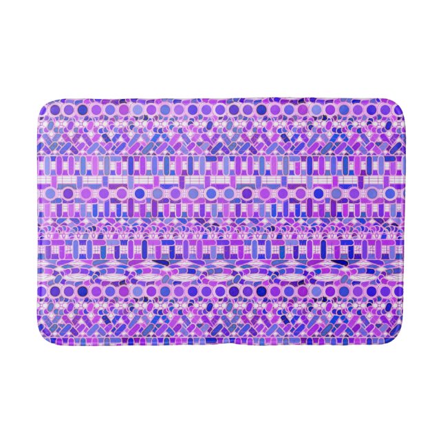 Tapis De Bain Tribal Batik - nuances violet violet violet (Devant)