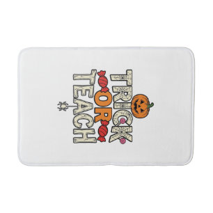 Tapis De Bain Trick Or Teach Halloween Professeur Vintage Vector