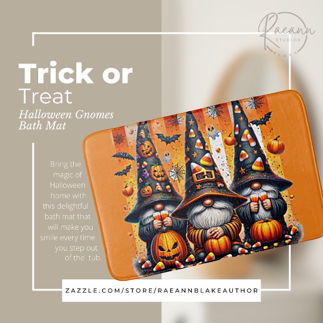 Tapis De Bain Trick or Treat Halloween Gnomes Bath Mat (Créateur téléchargé)