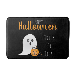 Tapis De Bain Trick Ou Traiter Happy Halloween Ghost Éffrayant