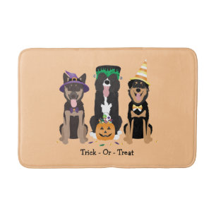 Tapis De Bain Trick Ou Traiter Les Chiens En Costumes D'Hallowee