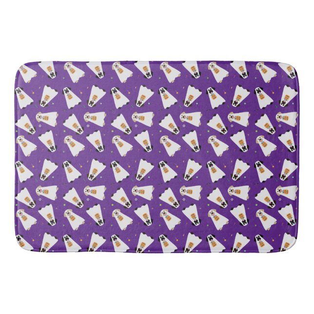 Tapis De Bain Trick Ou Treat Labrador Retriever Ghost Dogs (Devant)