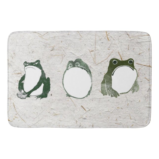 Tapis De Bain Trio de grenouilles japonaises grumeuses crapauds  (Devant)