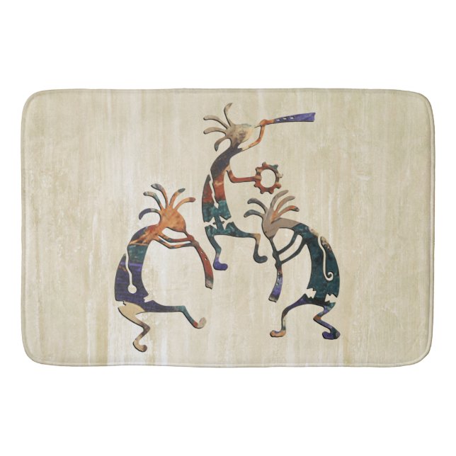 Tapis De Bain Trio de musicien de KOKOPELLI + vos idées (Devant)