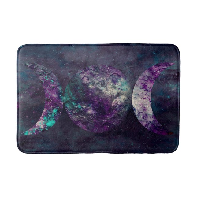 Tapis De Bain Triple Déesse Lunaire Univers Espace (Devant)