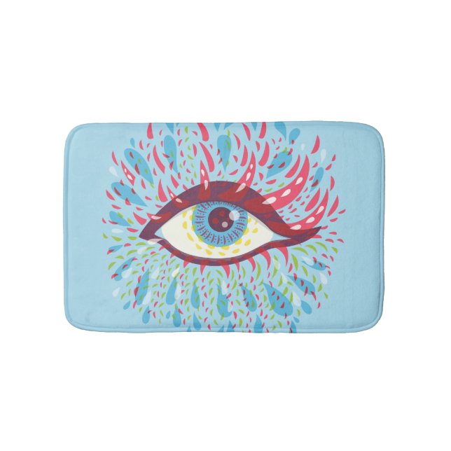 Tapis De Bain Trippy Oye Psychedelic Art (Devant)