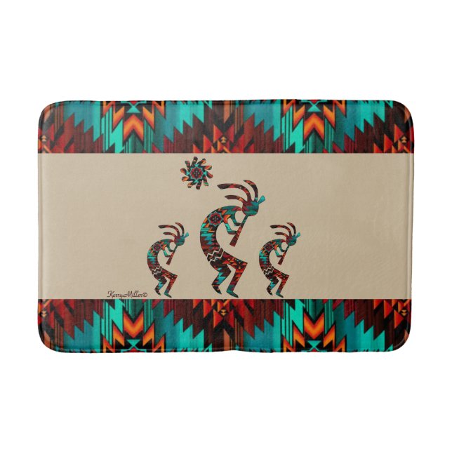 Tapis De Bain Trois Kokopelli Sud-Ouest (Devant)